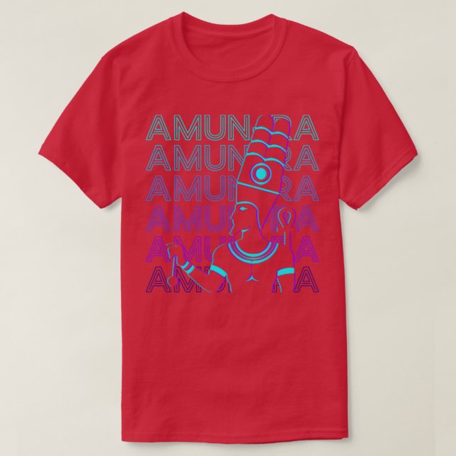 Camiseta Amun Ra Egípcio Deus Amun Re Antigo Egito Retro A (Frente do Design)