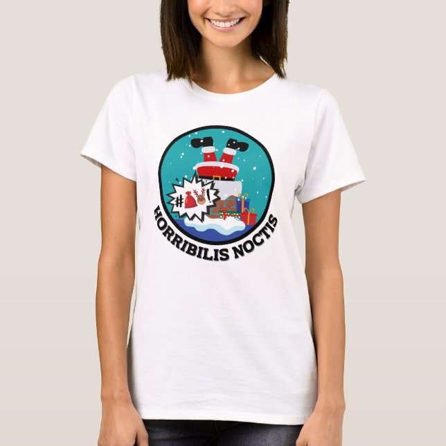 Camiseta Amusing Santa Claus's Horribilis Noctis (Frente)