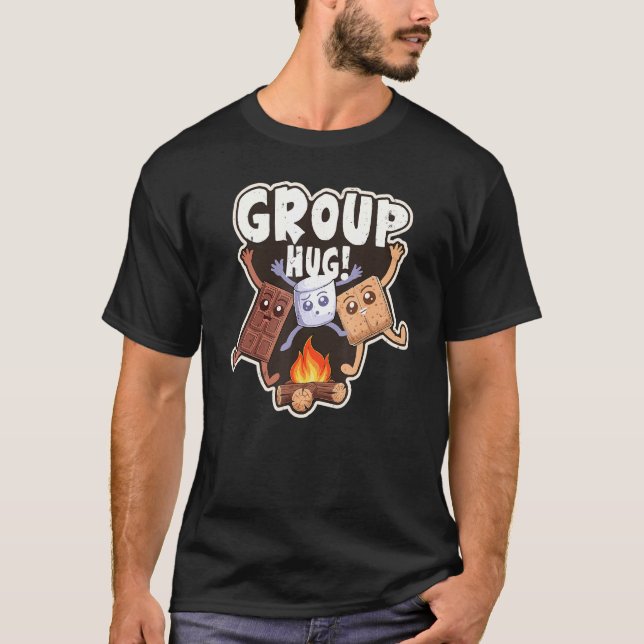 Camiseta Amusing S'mores Camping Fire Mountain Férias (Frente)