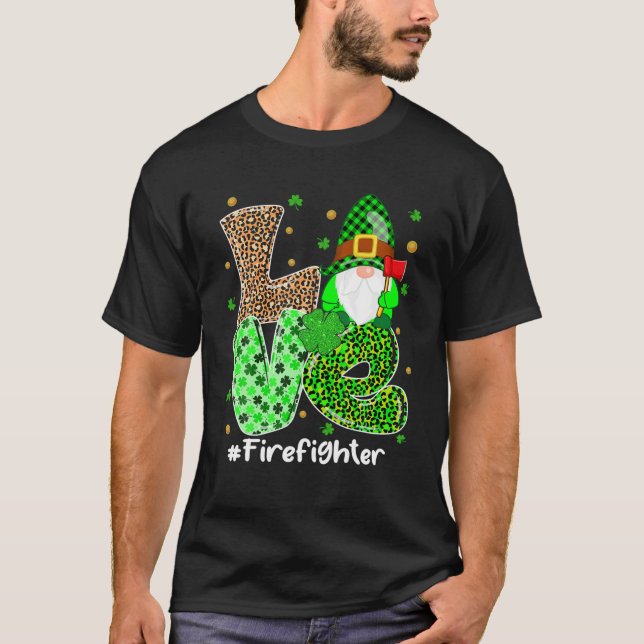 Camiseta AMVE Firefighter Gnoms Dia de São Patrício Irish G (Frente)