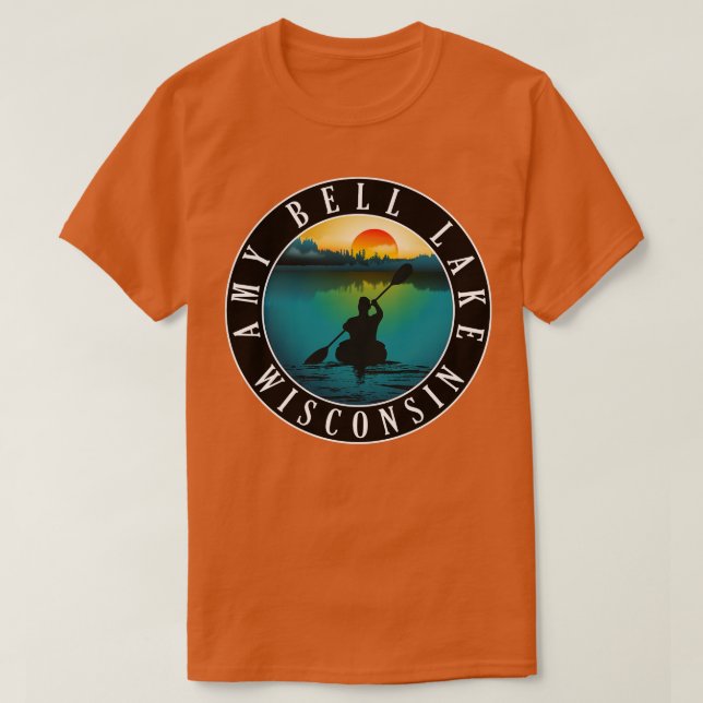 Camiseta Amy Bell Lake Wisconsin Kayaking (Frente do Design)