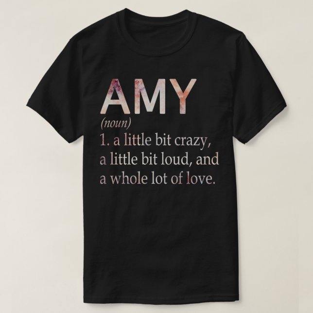 Camiseta Amy Girl Name Definition (Frente do Design)