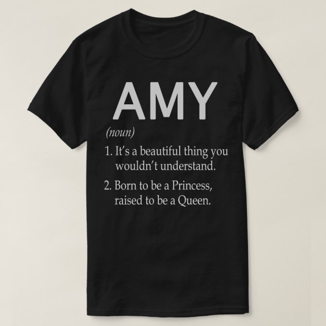 Camiseta Amy Name Gift (Frente do Design)