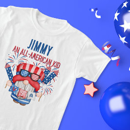 Camiseta "An All-American Kid" Gnomo Personalizado