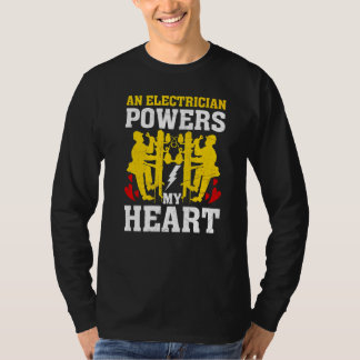 Camiseta An Electrician Powers My Heart Electrician Men