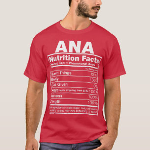 Camiseta Ana Nutrição Fata Ana Nome Aniversário