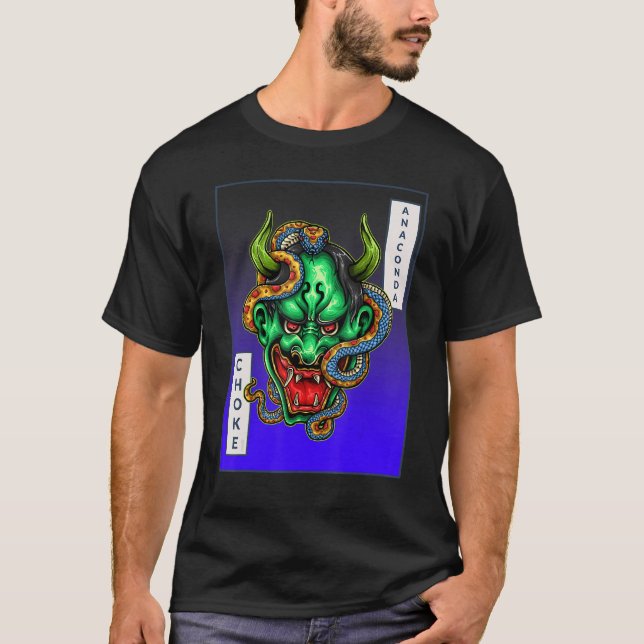 Camiseta Anaconda Choke Demon Face Cobra Jiu Jitsu Mma (Frente)