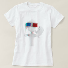 Camiseta anaglyph do homem 3d