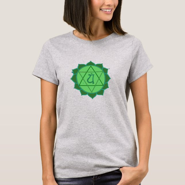 Camiseta Anahata Chakra Damas Burnout T-Shirt (Frente)