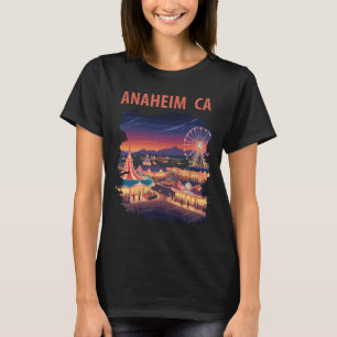 Camiseta Anaheim California Pier Neon Viagem