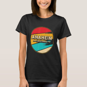 Camiseta Anaheim California Retro Vintage Sunset Estado A