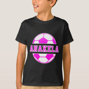 Camiseta Anakela Nome Meninas Futebol Jogam Futebol Fã de E