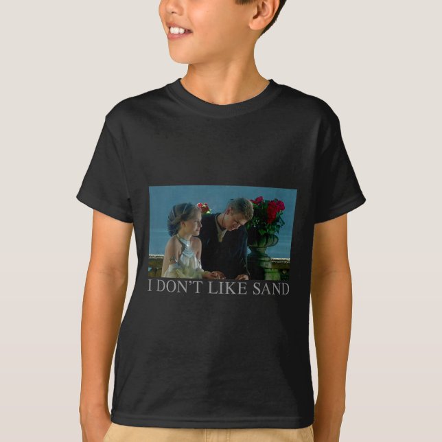 Camiseta Anakin &amp; Padme Movie Ster I Don't Like Sand  (Frente)
