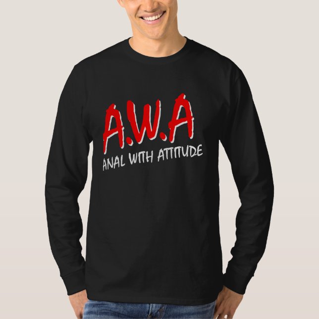 Camiseta Anal Lovers With Attitude Funny Buttsex And Chill (Frente)