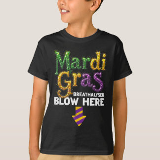 Camiseta Analisador de Respiração Mardi Gras Sopre Aqui Adu