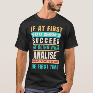 Camiseta Analisar nome personalizado Analisar nome próprio