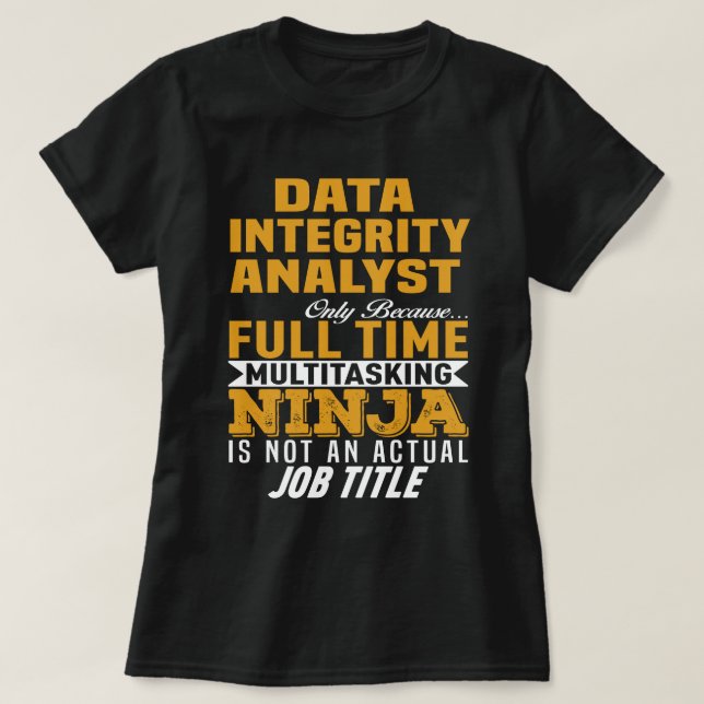 Camiseta Analista de Integridade de Dados (Frente do Design)