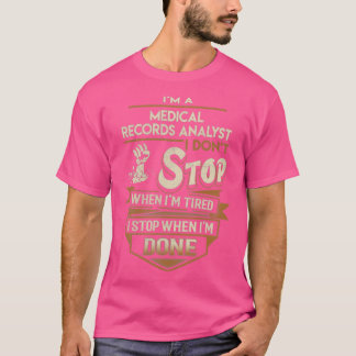 Camiseta Analista de registros médicos analista de registro