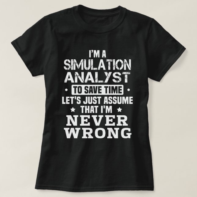 Camiseta Analista de simulação (Frente do Design)