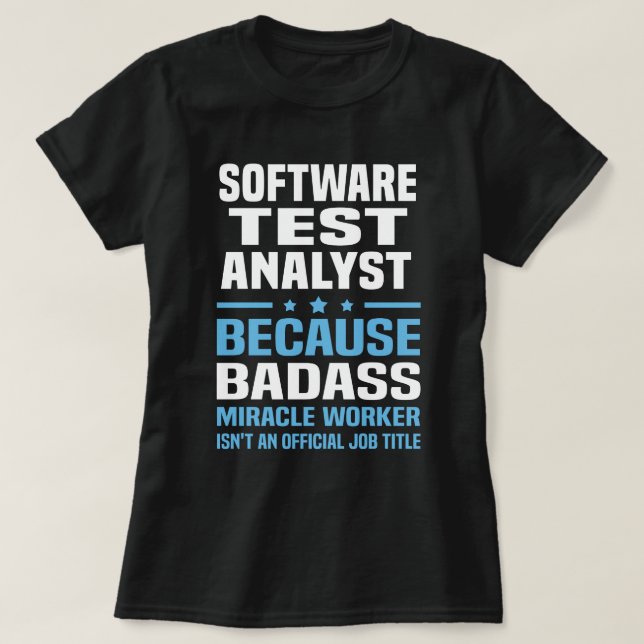 Camiseta Analista de teste de software (Frente do Design)