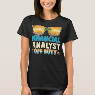 Camiseta analista financeiro De Folga Férias de Verão Últi