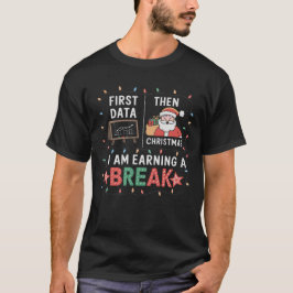 Camiseta Analistas de Dados Férias de Natal Homens Mulheres