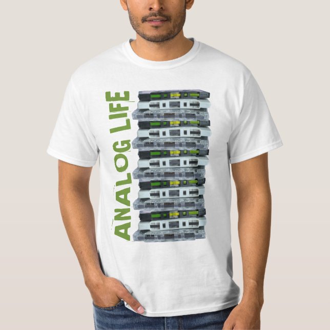Camiseta Analog Life Cassette Music Lover (Frente)