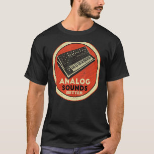 CAMISETA ANALOG SYNTHESIZER MUSIC RECORTING DESIGN
