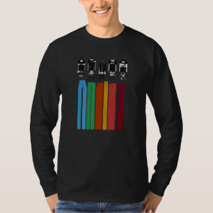 Camiseta Analog Vacuum Tubes De Válvula De Áudio Amps Retro