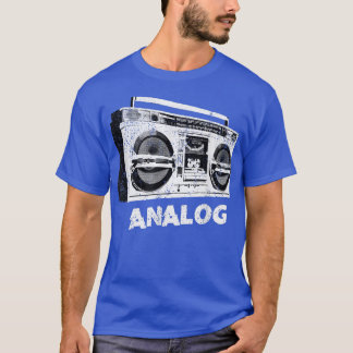 Camiseta Análogo de Hip Hop da Rádio Ghetto Blaster Boombox