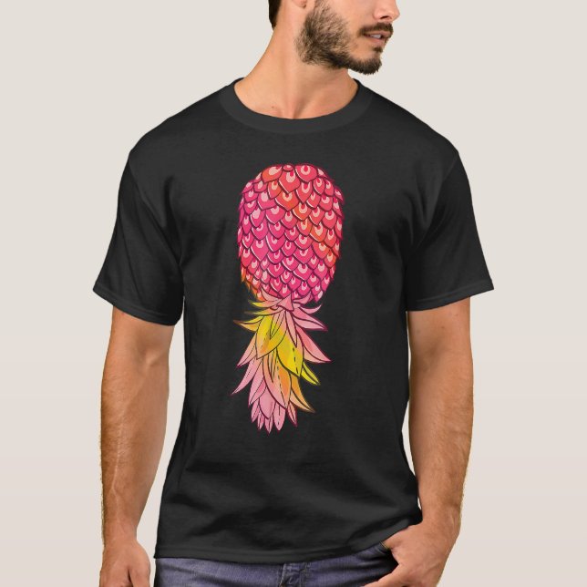 Camiseta Ananás, abacaxi, abacaxi, Fruta de Verão, em relev (Frente)