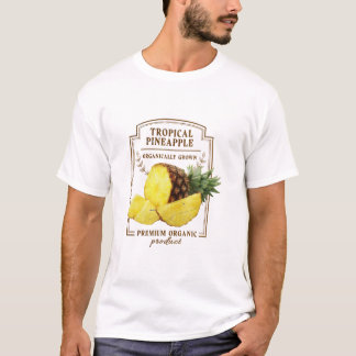 Camiseta Ananás Tropicais Cultivados Organicamente