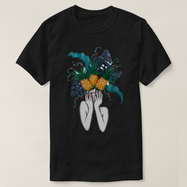 Camiseta Ananases estão na minha cabeça (Frente do Design)