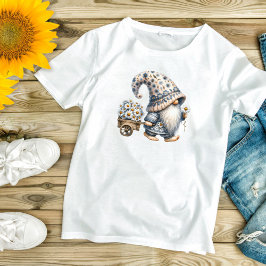 Camiseta Anão de Flores de Margarida Roda barril Jardim
