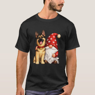 Camiseta Anão de jardim com adorável cadela pastora alemã m
