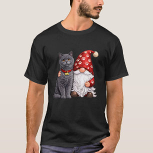Camiseta Anão de Jardim com Gata Mãe Cute British Shorthair