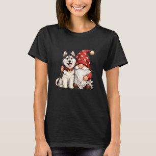 Camiseta Anão de Jardim com Mãe de Cachorro Husky Siberiano