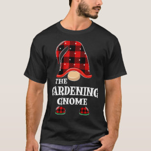Camiseta Anão de jardinagem Buffalo Plaid Pijama de Natal