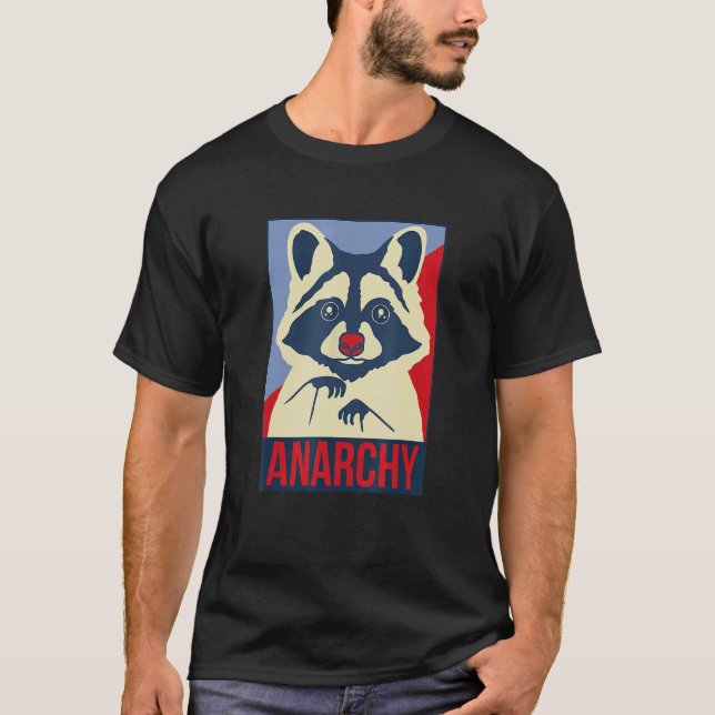 Camiseta Anarchy Trash Panda Raccoon Animal Design (Frente)