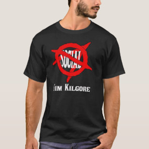 Camiseta Anarquista anti-social de Tim Kilgore (escuro)