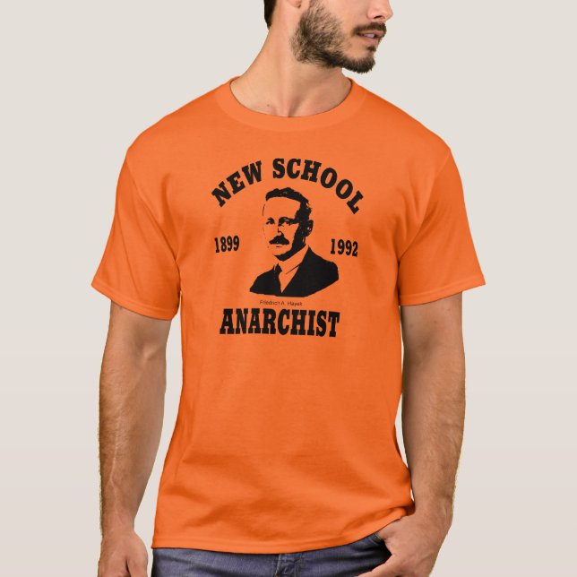 Camiseta Anarquistas novos -- Friedrich A. Hayek (Frente)