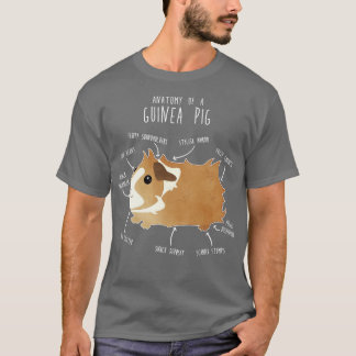 Camiseta Anatomia 2 do porco da Guiné Abissínia