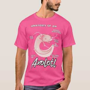 Camiseta Anatomia Bonita De Uma Salamandra Mexicana Engraça