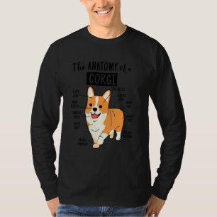 Camiseta Anatomia Bonita Do Cachorro De Corgi Para Homens M