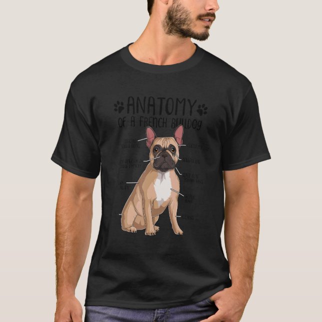 Camiseta Anatomia, Bulldog Francês (Frente)