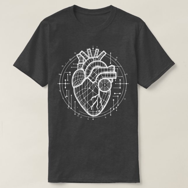 Camiseta anatomia cardíaca (Frente do Design)