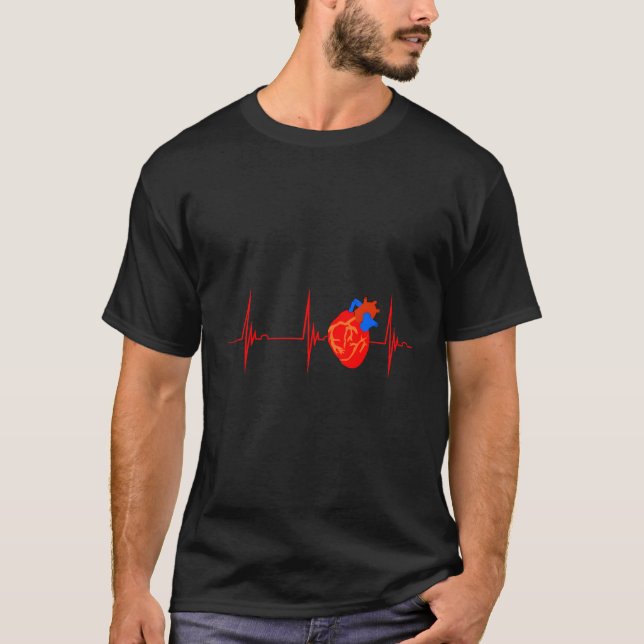 Camiseta Anatomia Cardiológica Ele Ritmo Ekg Pulso Nur Card (Frente)