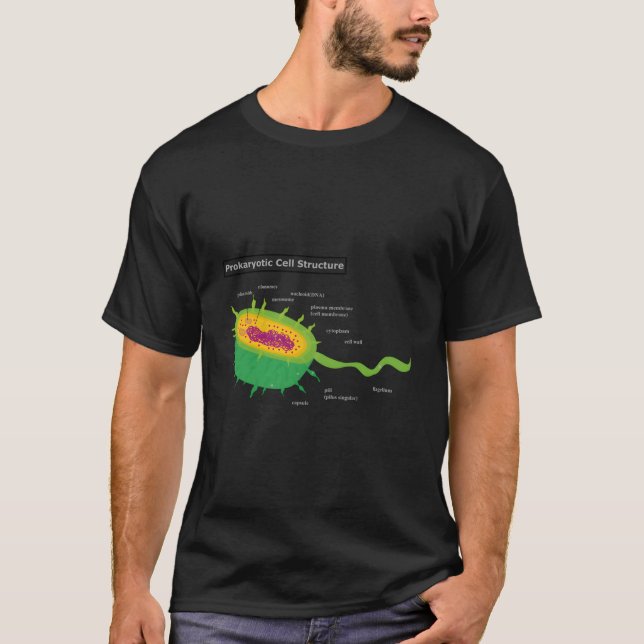 Camiseta Anatomia Célula Bactéria Célula Vegetal (Frente)