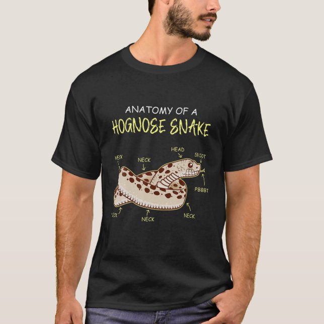 Camiseta Anatomia Cobra Hook Nosed Cobra Natter Hognose Sna (Frente)
