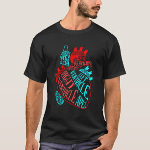 Camiseta Anatomia Coração Aorta Veias Médicas Enfermeira Ca